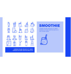 Smoothie Fruit Juice Drink Icons Set