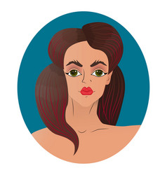 Woman Face Avatar For Social