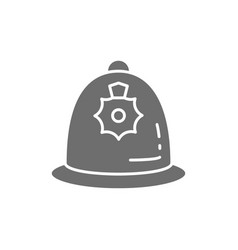 British Police Helmet Police Cap Grey Icon