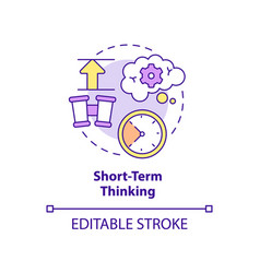 Short Term Thinking Concept Icon