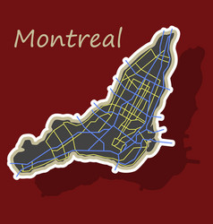 Sticker Map Montreal Is A City Canada