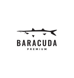 Fish Barracuda Minimal Logo Design