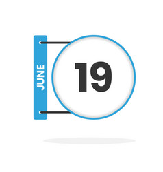 June 19 Calendar Icon Date Month Calendar Icon