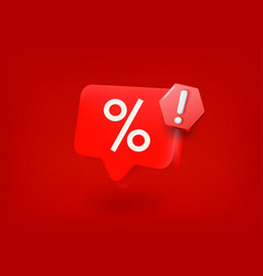 Sale Icon With Stop Sign 3d