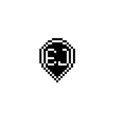 Ej Pixel Art Initial Logo