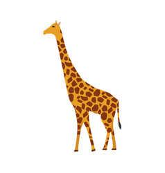 Giraffe Mammal Icon Side View Animal Character