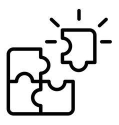 Puzzle Step Icon Outline Style