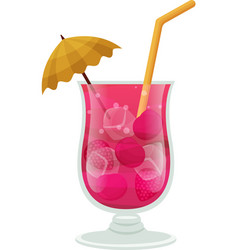 A Refreshing Summer Cocktail Decorated With Fruit