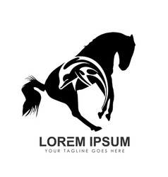 Horse And Dolphin Logo Icon