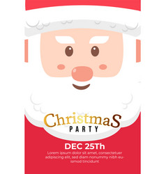 Christmas Party Poster With Santa Clause Face