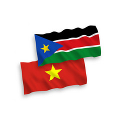 Flags Republic South Sudan And Vietnam