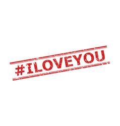 Hashtag Iloveyou Stamp Seal With Rubber Style