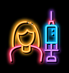 Injections For Women Rejuvenation Neon Glow Icon