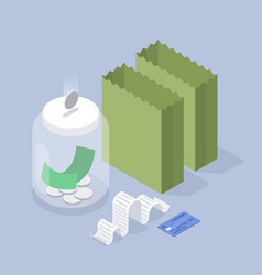 Saving Money Isometric