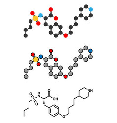 Tirofiban Anticoagulant Drug Molecule Stylized 2d