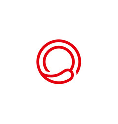 Circle Outline Chilli Logo