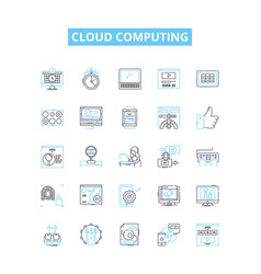 Cloud Computing Line Icons Set