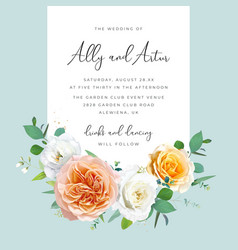 Floral Wedding Invite Save The Date Card Design