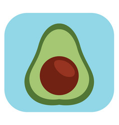 Green Avocado On A White Background