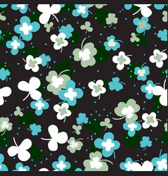 Abstract Beautiful Clover Leaves Garden Seamless