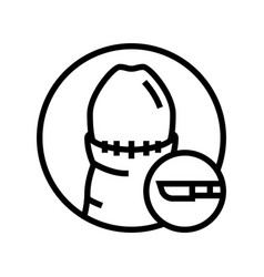 Circumcised Penis Disease Line Icon