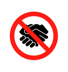 Dont Handshake Contact Icon Hand Shake Prohibited