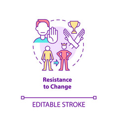 Resistance To Change Concept Icon