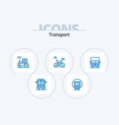 Transport Blue Icon Pack 5 Icon Design Truck Auto