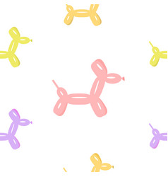 Dog puppy balloon seamless pattern wrapping paper Vector Image