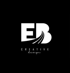 Creative White Letters Eb E B Logo With Leading