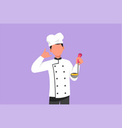 Graphic Flat Design Drawing Attractive Chef