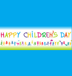 Happy Children Day Poster With Stylized