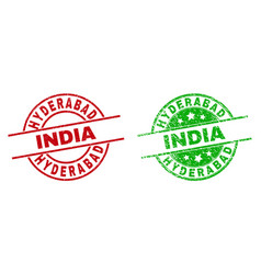 Hyderabad India Round Watermarks Using Rubber