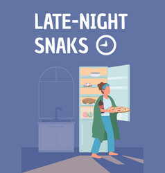 Late Night Snacks Poster Flat Template