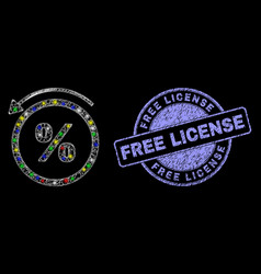 Textured Free License Badge And Light Mesh Percent