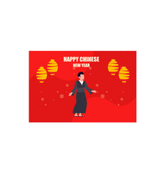 Woman Greeting Chinese New Year