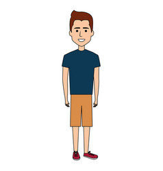 Young man standing avatar character Royalty Free Vector