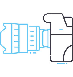 Camera Side View Line Icon Outline Symbol