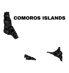 Polygonal Comoros Islands Map