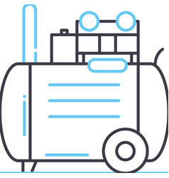 Air Compressor Line Icon Outline Symbol