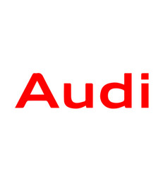 Audi Brand Logo Symbol Name Red Design German Cars