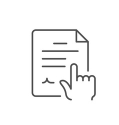 Document Choosing Line Outline Icon