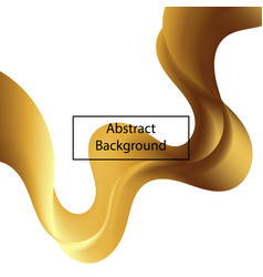 Golden Abstract Wave Design Element