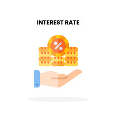 Interest Rate Flat Icon