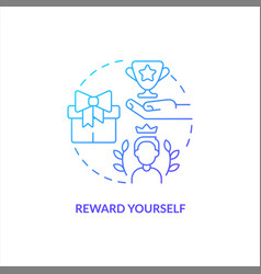 Reward Yourself Blue Gradient Concept Icon