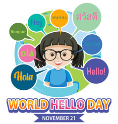 World Hello Day Banner Design