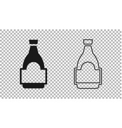 Black Soy Sauce Bottle Icon Isolated