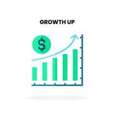 Growth Up Flat Icon