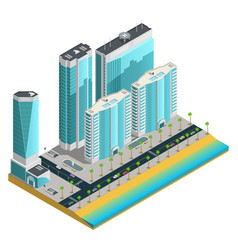 Isometric Modern City Composition