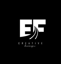 Creative White Letters Ef E F Logo With Leading